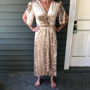 Crushed Velvet Maxi Dress